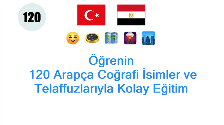Öğrenin: 120 Arapça Coğrafi İsimler ve Telaffuzlarıyla Kolay Eğitim